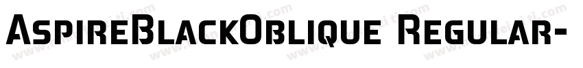 AspireBlackOblique Regular字体转换